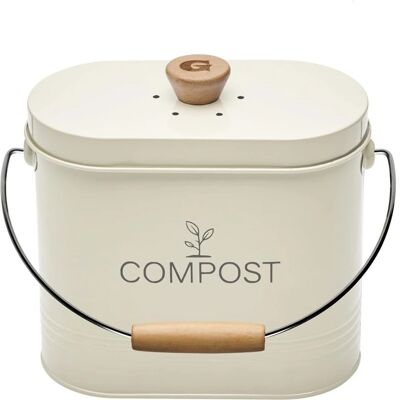 Guillouard - Composteur de cuisine 3L - Métal avec filtre à charbon - Publicité Guillouard - Composteur de cuisine 3L - Métal avec filtre à charbon - Publicité