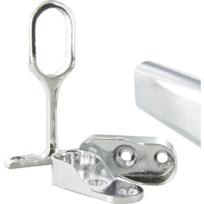 SANS MARQUE Stahl Ovale Kleiderstangehalter - 1m SANS MARQUE Stahl Ovale Kleiderstangehalter - 1m
