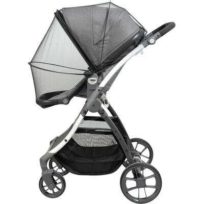 Moustiquaire Tineo Pour Poussette Bébé - Ouverture Zip - Poche de Rangement - Gris Moustiquaire Tineo Pour Poussette Bébé - Ouverture Zip - Poche de Rangement - Gris