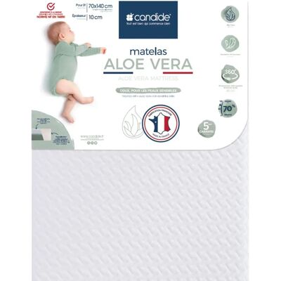 Candide Matelas Bébé Aloe Vera 70x140cm - Baby Mattress - Publicité Candide Matelas Bébé Aloe Vera 70x140cm - Baby Mattress - Publicité