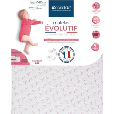 Matelas bébé Candide Évolutif - Réversible, 2 Faces, Fabriqué en France - Publicité Matelas bébé Candide Évolutif - Réversible, 2 Faces, Fabriqué en France - Publicité