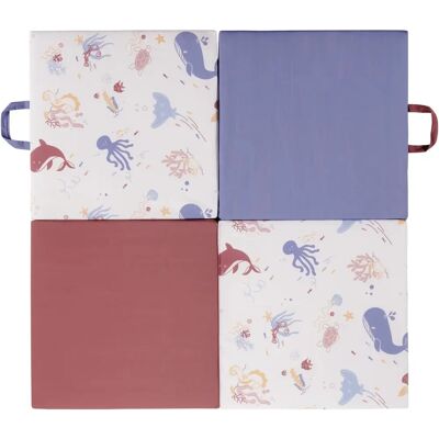 Tineo Lekmatta - Havets Skatter - 3-i-1, 120x120 cm Tineo Lekmatta - Havets Skatter - 3-i-1, 120x120 cm