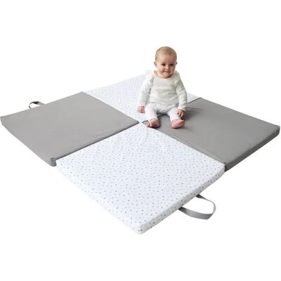 Tapis d'éveil Candide - 3-en-1 Gris/Étoiles - Publicité Tapis d'éveil Candide - 3-en-1 Gris/Étoiles - Publicité