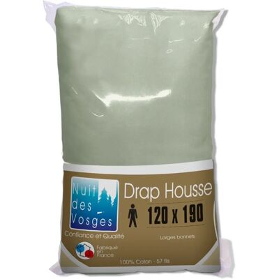 Drap housse Cotoval gris souris 120x190cm - Linge de lit - Publicité Drap housse Cotoval gris souris 120x190cm - Linge de lit - Publicité