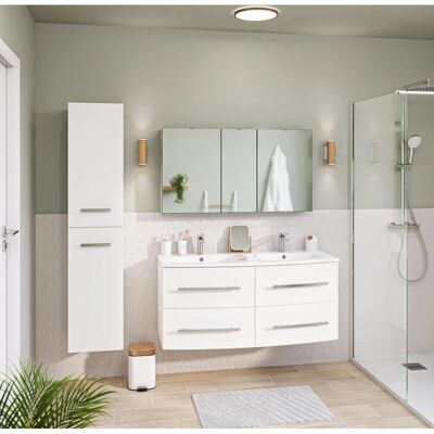SENSEA - Perla - Bianco perla - 122x16x48 cm - Bathroom Sink SENSEA - Perla - Bianco perla - 122x16x48 cm - Bathroom Sink