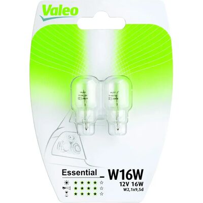 Valeo Bilglas - W16W 12V 16W Set om 2 Valeo Bilglas - W16W 12V 16W Set om 2