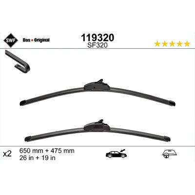 SWF 119320 Flad forrudevisker Sæt til Nissan Ariya Qashqai - Viskere SWF 119320 Flad forrudevisker Sæt til Nissan Ariya Qashqai - Viskere