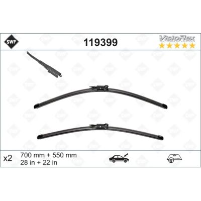 SWF 119399 Scheibenwischer - Flach mit Spoiler für Opel Zafira B SWF 119399 Scheibenwischer - Flach mit Spoiler für Opel Zafira B