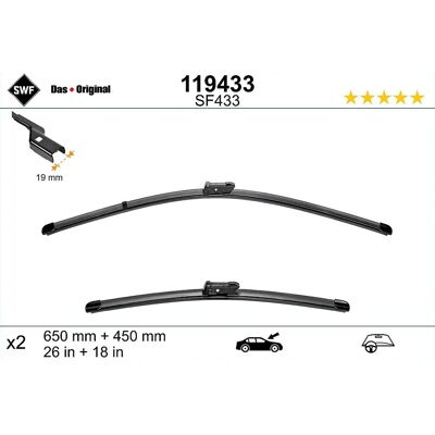 Σετ υαλοκαθαριστήρων VW Golf 7 - Πλατιά με Spoiler Σετ υαλοκαθαριστήρων VW Golf 7 - Πλατιά με Spoiler