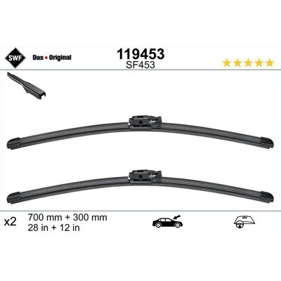 Spazzola tergicristallo SWF - Set con spoiler piatto per veicoli a guida a sinistra Spazzola tergicristallo SWF - Set con spoiler piatto per veicoli a guida a sinistra