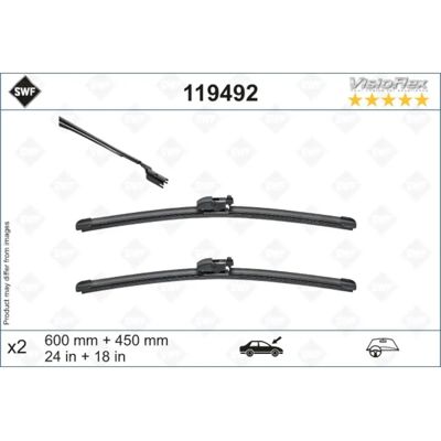 Kit tergicristalli SWF Mazda 6 CX-5 - Lama piatta con spoiler Kit tergicristalli SWF Mazda 6 CX-5 - Lama piatta con spoiler