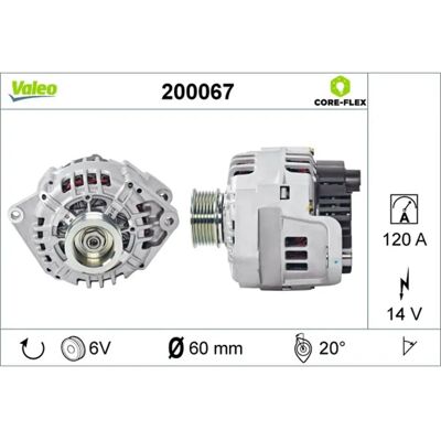 Valeo Alternator 14V 120A for Citroën Jumper & Fiat Ducato - Alternator Valeo Alternator 14V 120A for Citroën Jumper & Fiat Ducato - Alternator