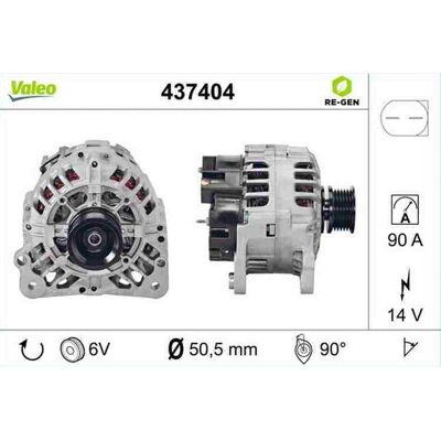 Alternator Valeo 14V 90A för SKODA Fabia II VW Polo SEAT Leon Toledo III Alternator Valeo 14V 90A för SKODA Fabia II VW Polo SEAT Leon Toledo III