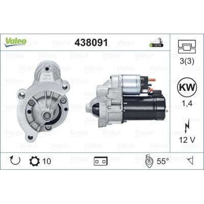 Valeo Anlasser - 438091 - 12V, 1,4kW, L 55 - Starter Valeo Anlasser - 438091 - 12V, 1,4kW, L 55 - Starter
