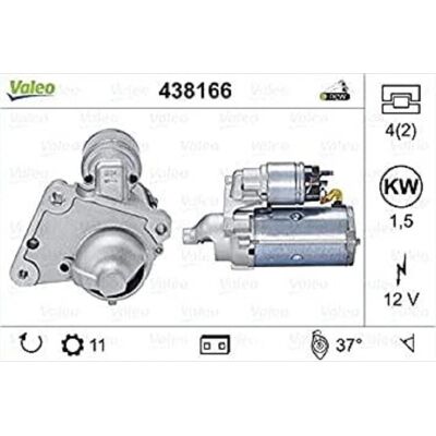 VALEO Startmotor - Kompatibel med Citroën & Peugeot - 438166 VALEO Startmotor - Kompatibel med Citroën & Peugeot - 438166