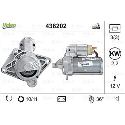 Avviamento Valeo - 12V 2.2kW per Nissan, Renault, Opel Avviamento Valeo - 12V 2.2kW per Nissan, Renault, Opel