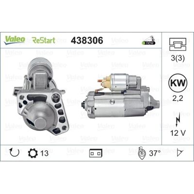 Valeo S60 V70 XC40 2,2kW Anlasser - Starter Valeo S60 V70 XC40 2,2kW Anlasser - Starter