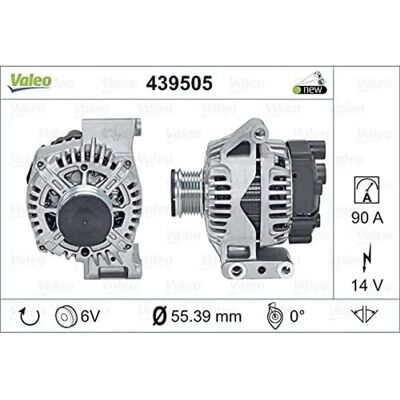 Générateur Valeo - 14V 90A, Montage direct, 6 nervures, Léger Générateur Valeo - 14V 90A, Montage direct, 6 nervures, Léger