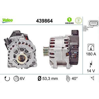 VALEO Generator - 14V 210A für Start-Stopp Fahrzeuge VALEO Generator - 14V 210A für Start-Stopp Fahrzeuge