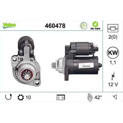 VALEO Starter 460478 til VW, Audi, Seat, Škoda - Starter VALEO Starter 460478 til VW, Audi, Seat, Škoda - Starter