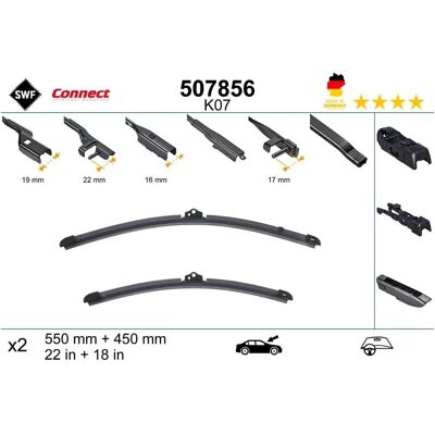SWF Dacia BMW Opel Πλωτή λεπίδα υαλοκαθαριστήρα με spoiler - Υαλοκαθαριστήρας SWF Dacia BMW Opel Πλωτή λεπίδα υαλοκαθαριστήρα με spoiler - Υαλοκαθαριστήρας