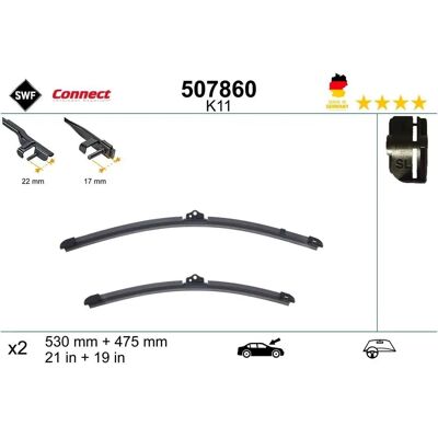 SWF 507860 Vinduesvisker - Foran, Spoiler, VW Golf 4 SWF 507860 Vinduesvisker - Foran, Spoiler, VW Golf 4