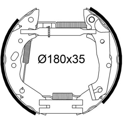 VALEO 554942 Takajarrukengät 180mm ja pyörälaakeri - Jarrujärjestelmä VALEO 554942 Takajarrukengät 180mm ja pyörälaakeri - Jarrujärjestelmä