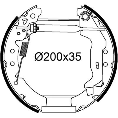 VALEO 554958 200mm jarrupalat - Takapää VALEO 554958 200mm jarrupalat - Takapää