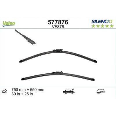 Valeo 2x Flachbalkenwischblatt Set - Scheibenwischer Valeo 2x Flachbalkenwischblatt Set - Scheibenwischer