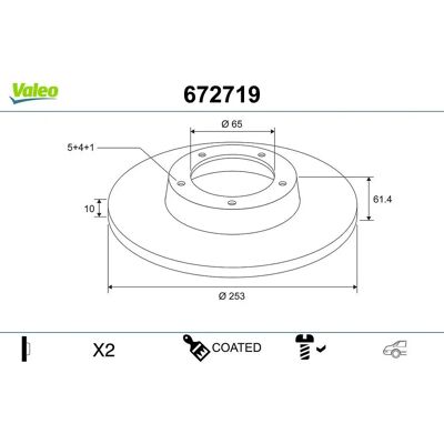 VALEO 672719 Δίσκος φρένων - Τύπος προϊόντος VALEO 672719 Δίσκος φρένων - Τύπος προϊόντος