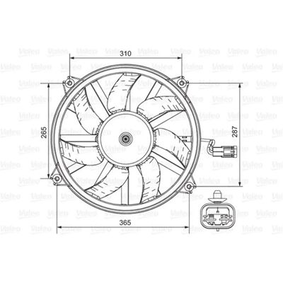 VALEO 696850 Kylfläkt - Diameter 385mm, 12V, för Peugeot/Citroën VALEO 696850 Kylfläkt - Diameter 385mm, 12V, för Peugeot/Citroën