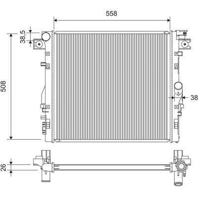 VALEO 701417 Vandskylle - Radiator til Jeep VALEO 701417 Vandskylle - Radiator til Jeep