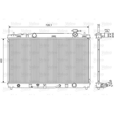 Radiator Valeo 701595 - Aluminium, 400x728mm, dla Toyota Camry Radiator Valeo 701595 - Aluminium, 400x728mm, dla Toyota Camry