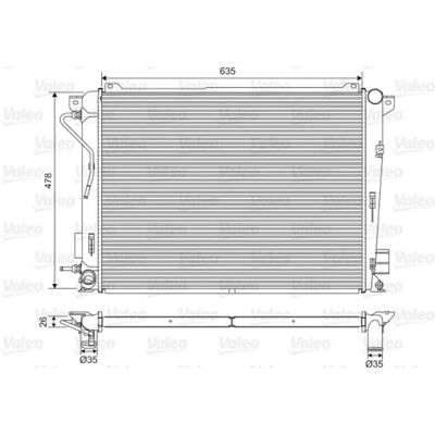 VALEO 701600 Aluminium Motorradiator - Utan Termostat - 478x635mm VALEO 701600 Aluminium Motorradiator - Utan Termostat - 478x635mm