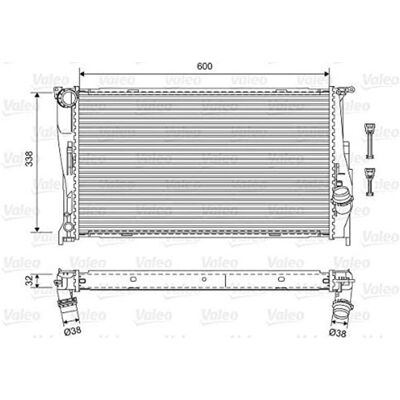 Radiator VALEO 701601 do BMW 1,3, X1, Z4 - Radiator silnika Radiator VALEO 701601 do BMW 1,3, X1, Z4 - Radiator silnika