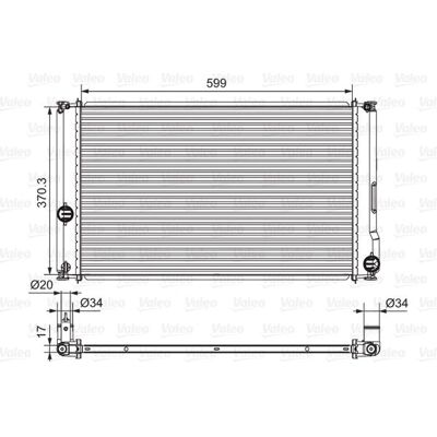 Valeo 701657 Aluminiums Motor Køler - Køleradiator Valeo 701657 Aluminiums Motor Køler - Køleradiator