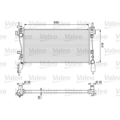 VALEO 701718 Koelmiddelradiator - OEM-kwaliteit, compatibel met Citroën Nemo, Fiat Fiorino, Peugeot Bipper VALEO 701718 Koelmiddelradiator - OEM-kwaliteit, compatibel met Citroën Nemo, Fiat Fiorino, Peugeot Bipper