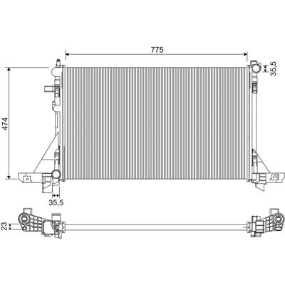 VALEO - 701953 - Aluminium - Renault Master 3 - Jäähdutin VALEO - 701953 - Aluminium - Renault Master 3 - Jäähdutin