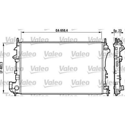 VALEO 732879 Aluminium radiator för Opel, Saab - Radiator VALEO 732879 Aluminium radiator för Opel, Saab - Radiator