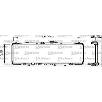 VALEO 735050 Aluminium Radiator til Honda - Kølesystem VALEO 735050 Aluminium Radiator til Honda - Kølesystem