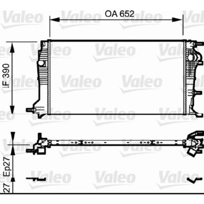 VALEO 735182 Alumiinilämmitin Renault Scenic 3 & Megane 3 - Jäähdytysjärjestelmä VALEO 735182 Alumiinilämmitin Renault Scenic 3 & Megane 3 - Jäähdytysjärjestelmä