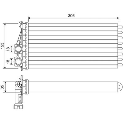 VALEO 811566 Värmeväxlare - Uppvärmningssystem VALEO 811566 Värmeväxlare - Uppvärmningssystem