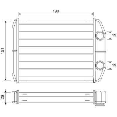 VALEO 811622 Radiator ogrzewania - Dla Fiat, Lancia, Abarth VALEO 811622 Radiator ogrzewania - Dla Fiat, Lancia, Abarth