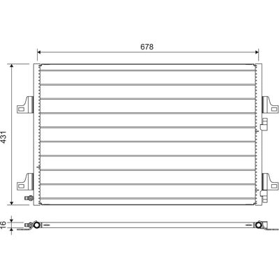 VALEO 814007 Alumiininen Ilmastointikondensaattori - Ilmastointikondensaattori VALEO 814007 Alumiininen Ilmastointikondensaattori - Ilmastointikondensaattori