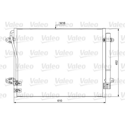 Valeo Passat Kondensator - Aluminium, 452x610x16mm Valeo Passat Kondensator - Aluminium, 452x610x16mm