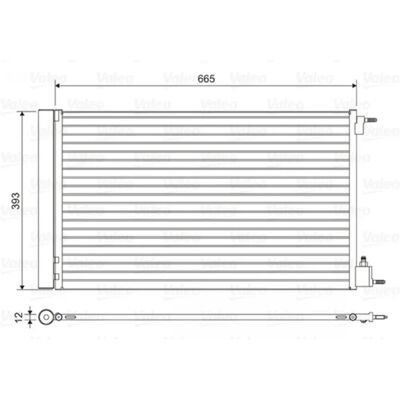 Condensatore aria condizionata VALEO 814042 in alluminio - Condensatore di climatizzazione Condensatore aria condizionata VALEO 814042 in alluminio - Condensatore di climatizzazione