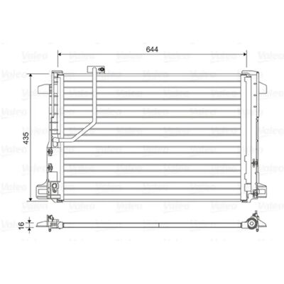 Condensador de aire acondicionado de aluminio Valeo para C-Classe y CLS Condensador de aire acondicionado de aluminio Valeo para C-Classe y CLS