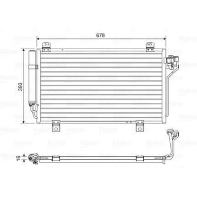 Condensator de climatizare Valeo 814195 din aluminiu Condensator de climatizare Valeo 814195 din aluminiu