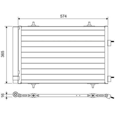 VALEO 814365 Aluminum Condenser with Dryer - Condenser VALEO 814365 Aluminum Condenser with Dryer - Condenser
