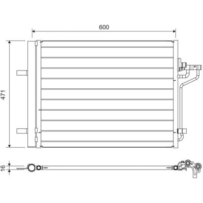 VALEO 814390 Lauhdutin - Alumiini, 15mm, R134a - Ilmastointi VALEO 814390 Lauhdutin - Alumiini, 15mm, R134a - Ilmastointi